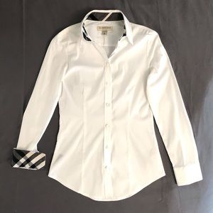 Burberry women’s s white fitted shirt